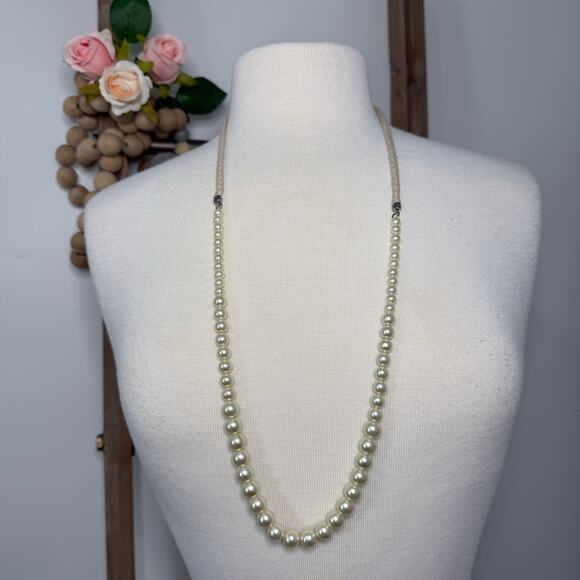 Fashion‎ Necklace Faux Pearl and Rope Necklace - Picture 1 of 6